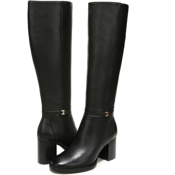Sam Edelman Shoes - Sam Edelman Elsy Knee High Boots Womens sz 7 Black Leather Block Heel New